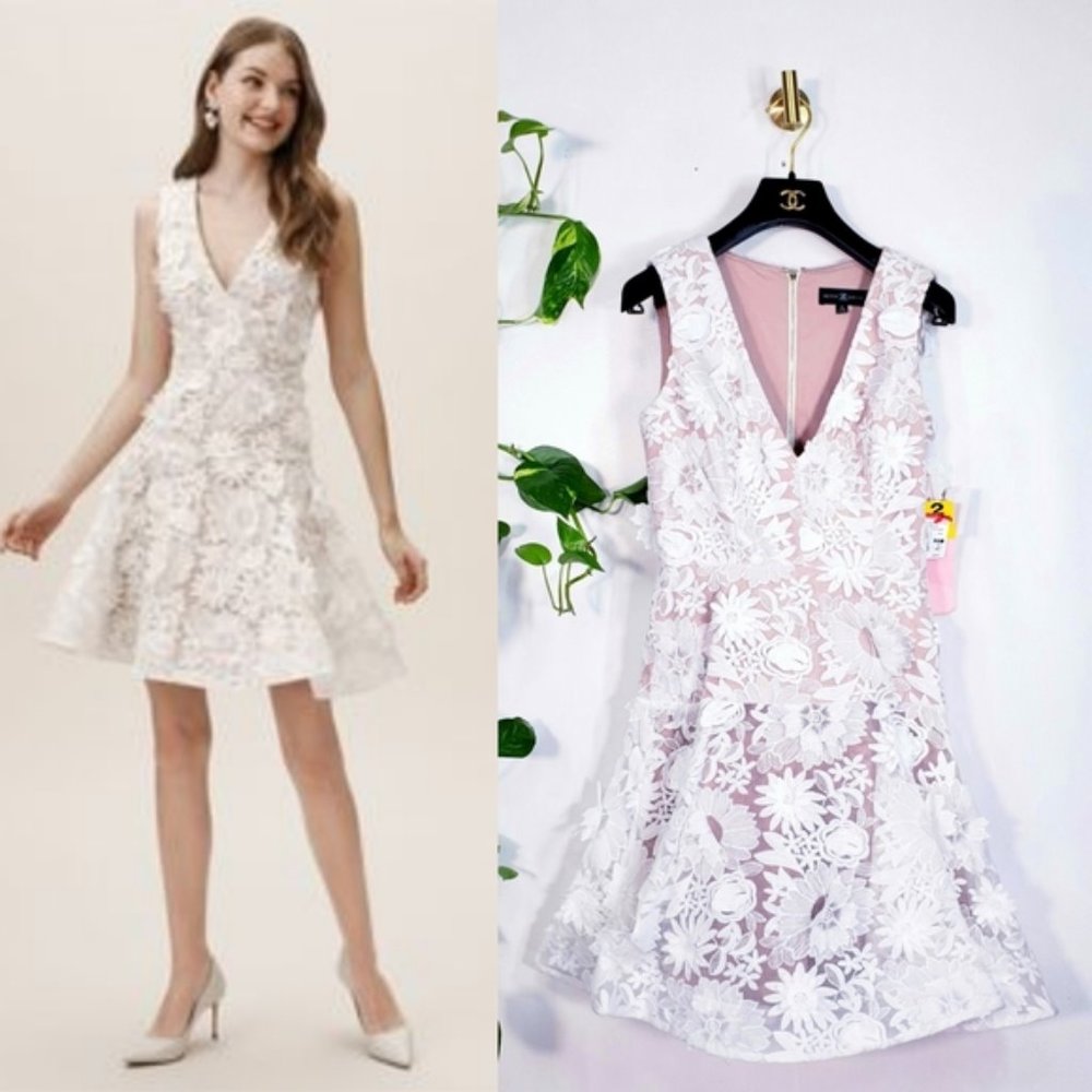 NWT Betsy & Adam Floral Cocktail Party Mini Dress
